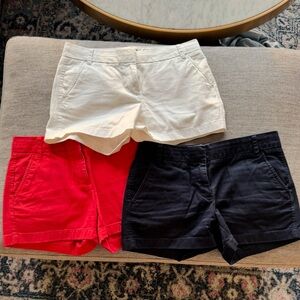 J. Crew Chino Shorts in Red, White & Blue